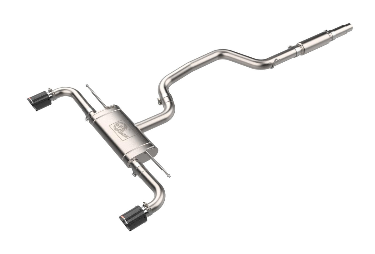 AFE MACH Force-Xp 3 IN to 2-1/2 IN Stainless Steel Cat-Back Exhaust System Carbon (2022-2025 GTI) - 49-36454-C