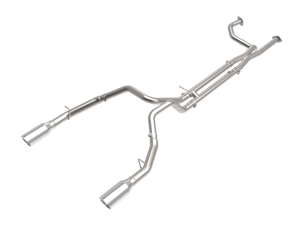 AFE 49-32084-P Vulcan Series 3" to 3-1/2" 304 Stainless Steel Cat-Back Exhaust System w/ Polished Tips (2021+ Dodge Ram 1500 TRX V8-6.2L SC)