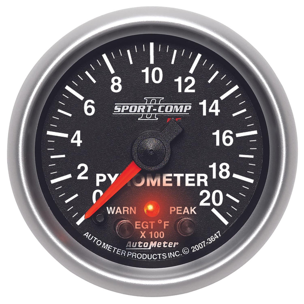 Auto Meter 2-1/16" PYROMETER, 0-2000 °F, SPORT-COMP II - 3647