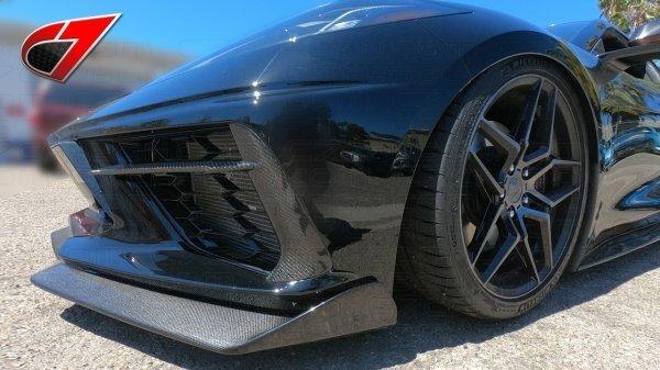 C7 Carbon C8-1A-1 5VM Style Carbon Fiber Front Splitter (2020 Corvette C8)