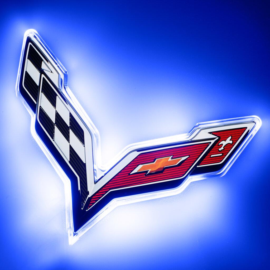Oracle Lighting Blue Rear Illuminated Emblem, Dual Intensity (2014-2018 Corvette) - 3655-002
