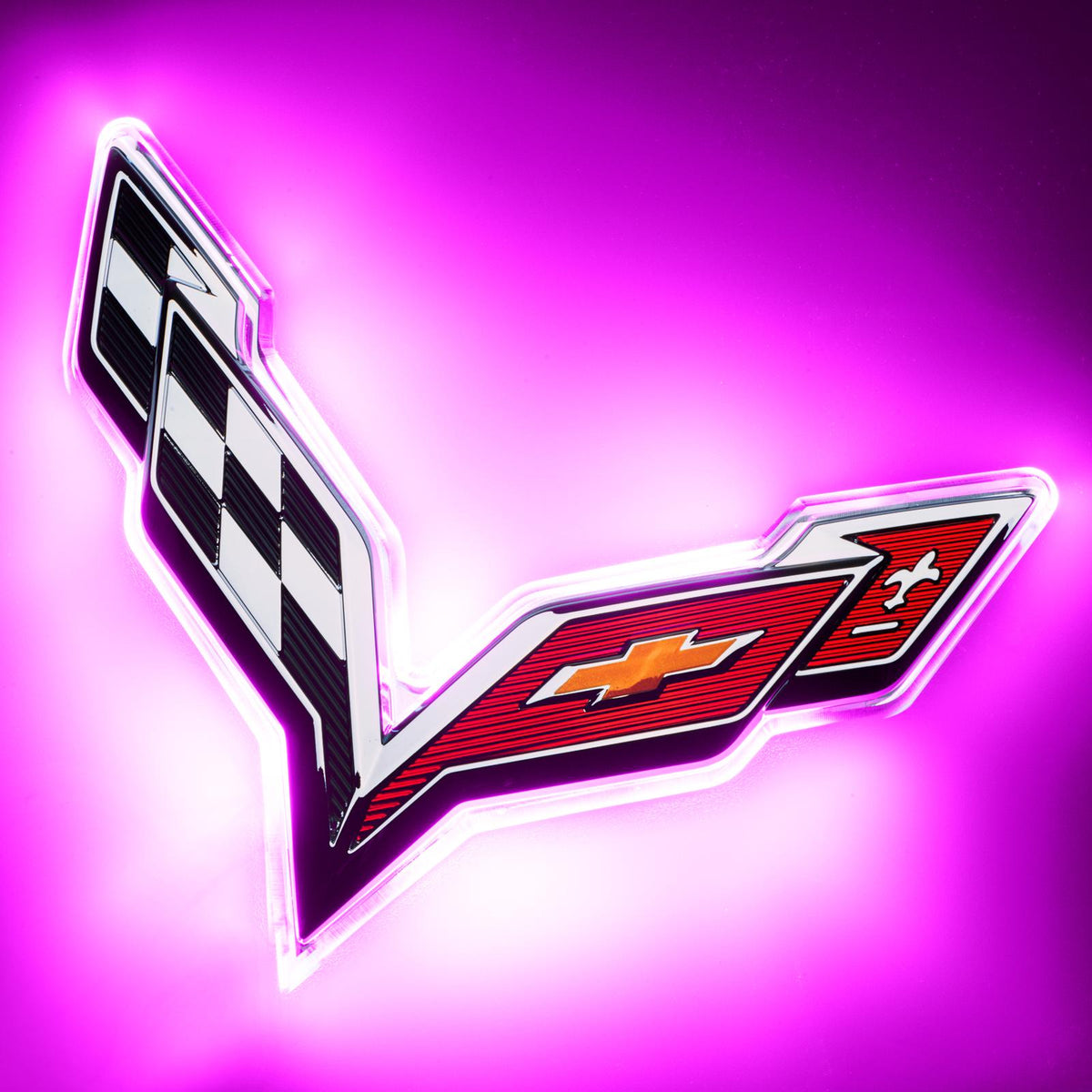Oracle Lighting Pink Rear Illuminated Emblem, Dual Intensity (2014-2018 Corvette) - 3655-009