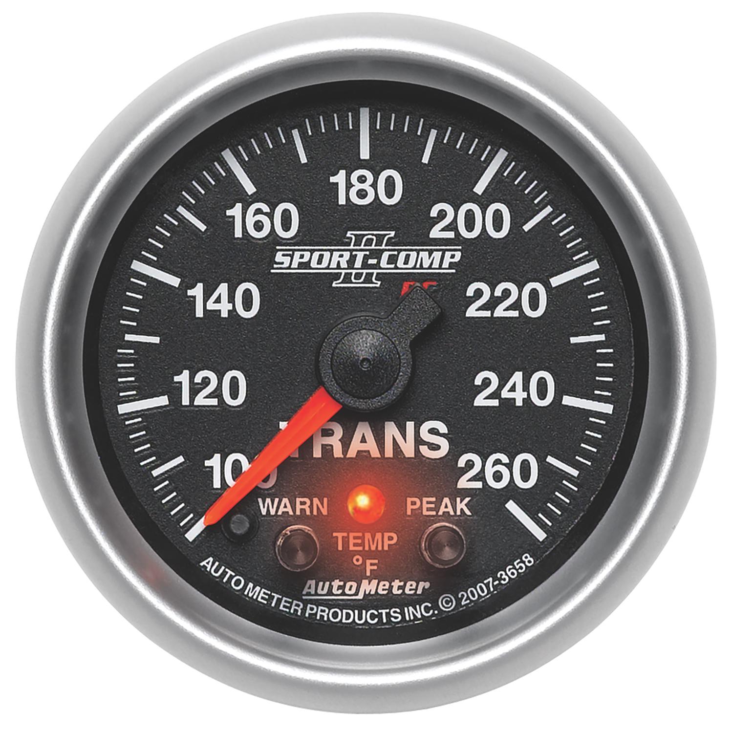 Auto Meter 2-1/16" TRANSMISSION TEMPERATURE, 100-260 °F, SPORT-COMP II - 3658