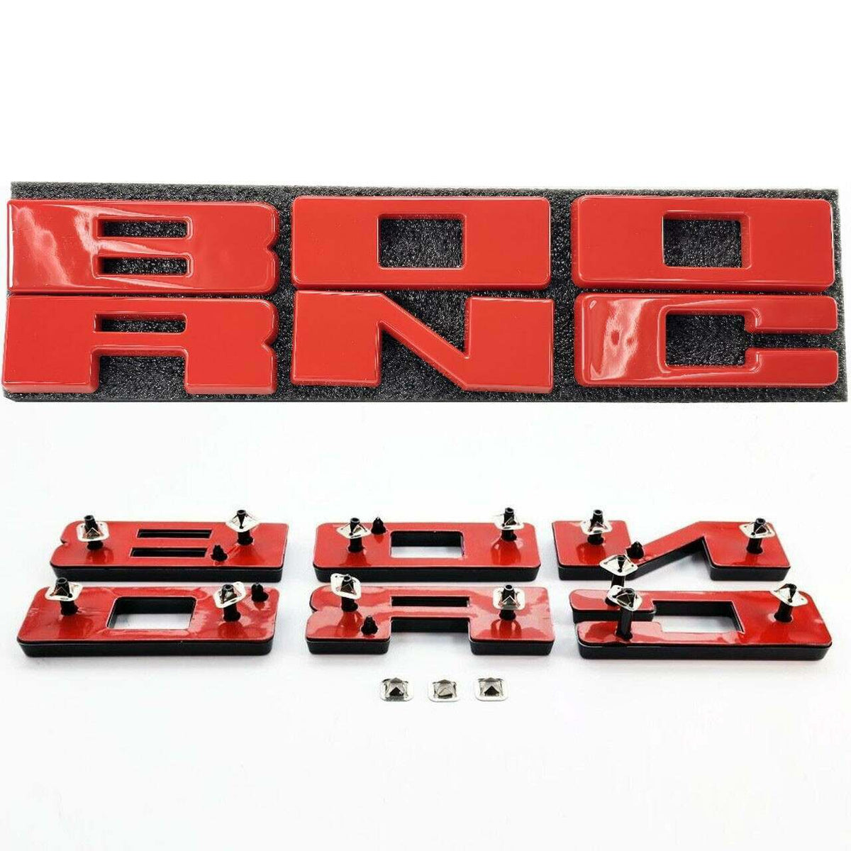 UPR Grille Replacement Letters - Hot Pepper Red (2021-2025 Ford Bronco) - 3683-17
