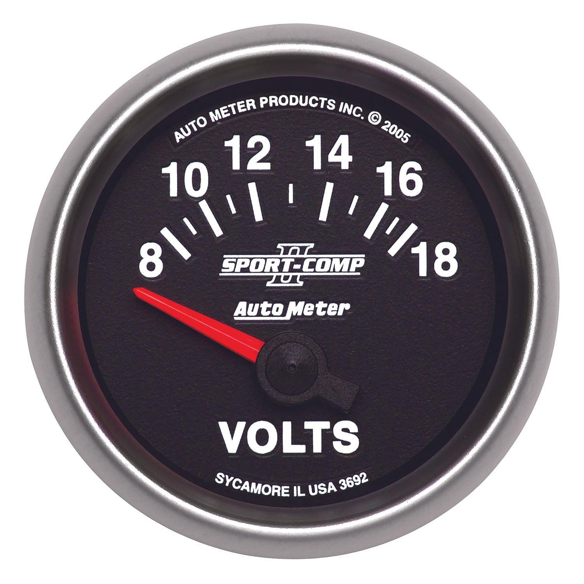 Auto Meter 2-1/16" VOLTMETER, 8-18V, SPORT-COMP II - 3692