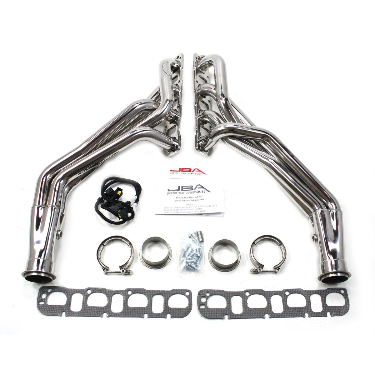 JBA  1-3/4" Longtube Headers - Polished 304 Stainless Steel (2008-2019 Charger/Challenger) - 36965S