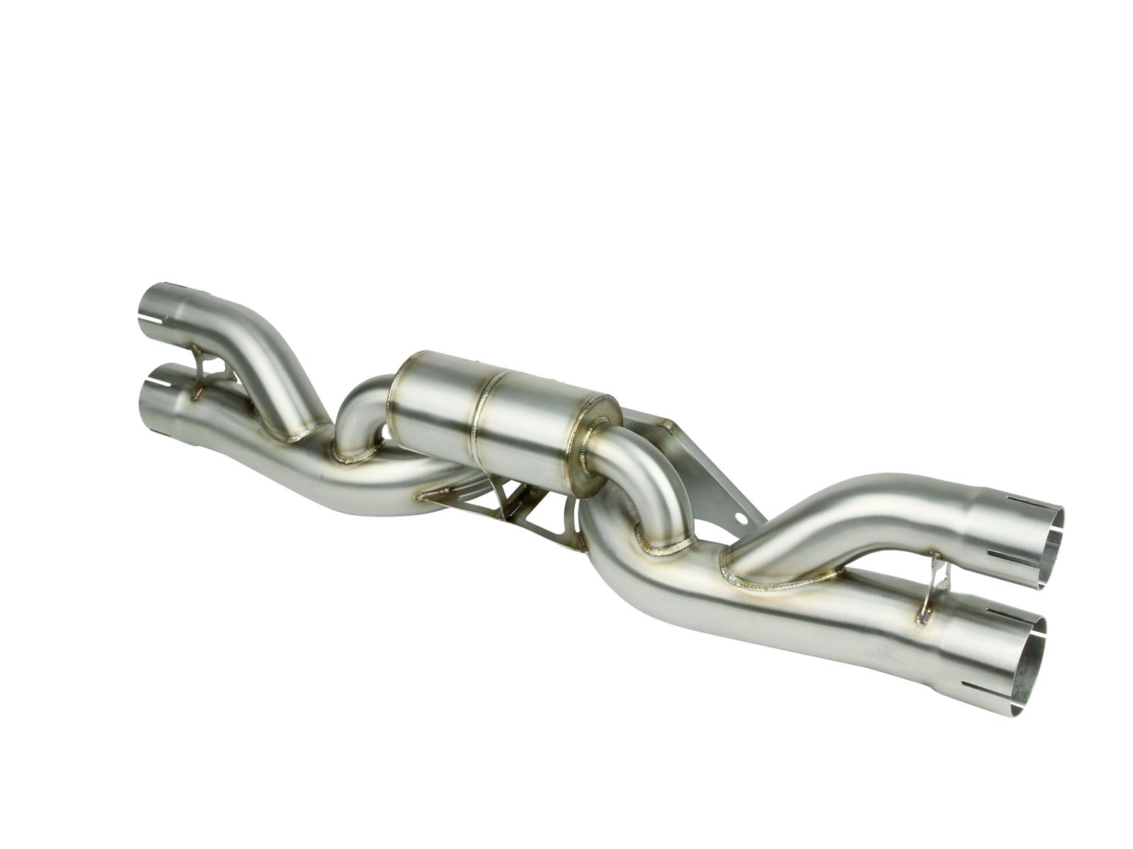 aFe Mach Force Xp 304 Stainless Steel Secondary Muffler Delete Pipe (2014-2019 911 GT3) - 49C36434