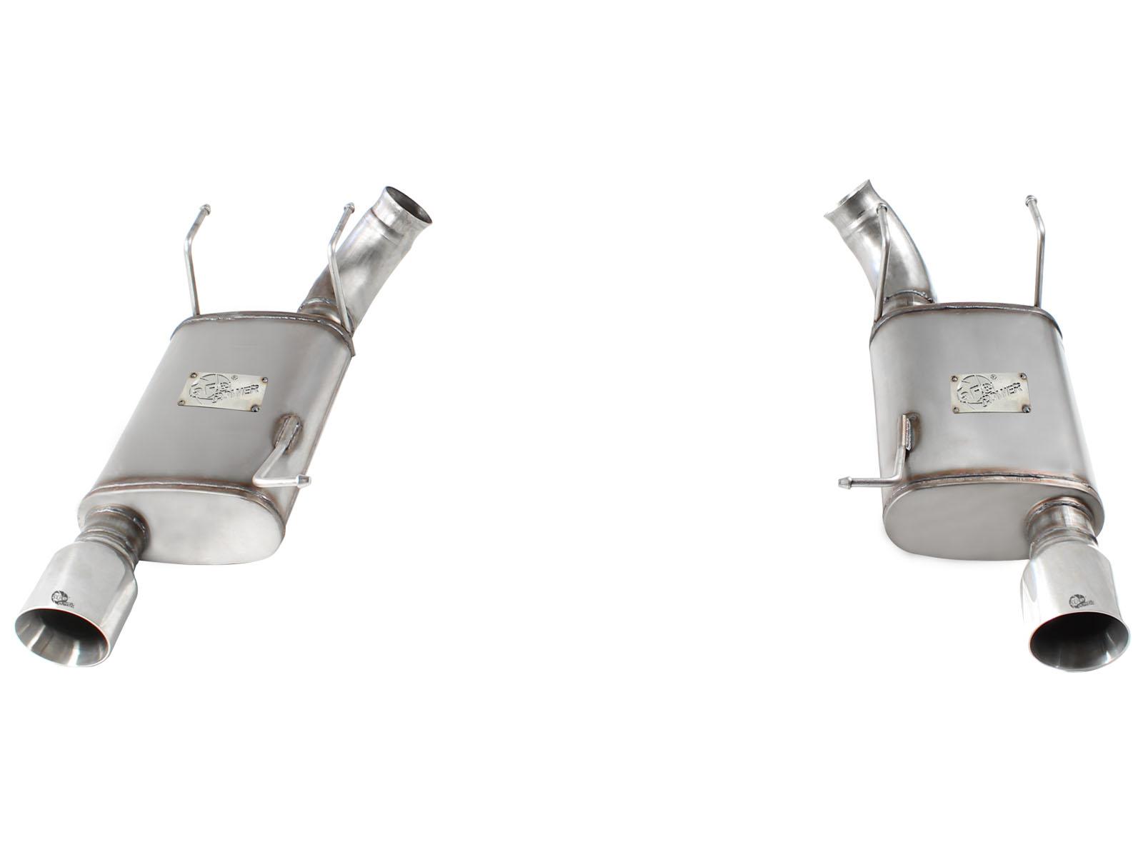aFe 2011-2014 Mustang 5.0L Mach Force-Xp 3" Stainless Steel Axle-Back Exhaust System w/ Polished Tips