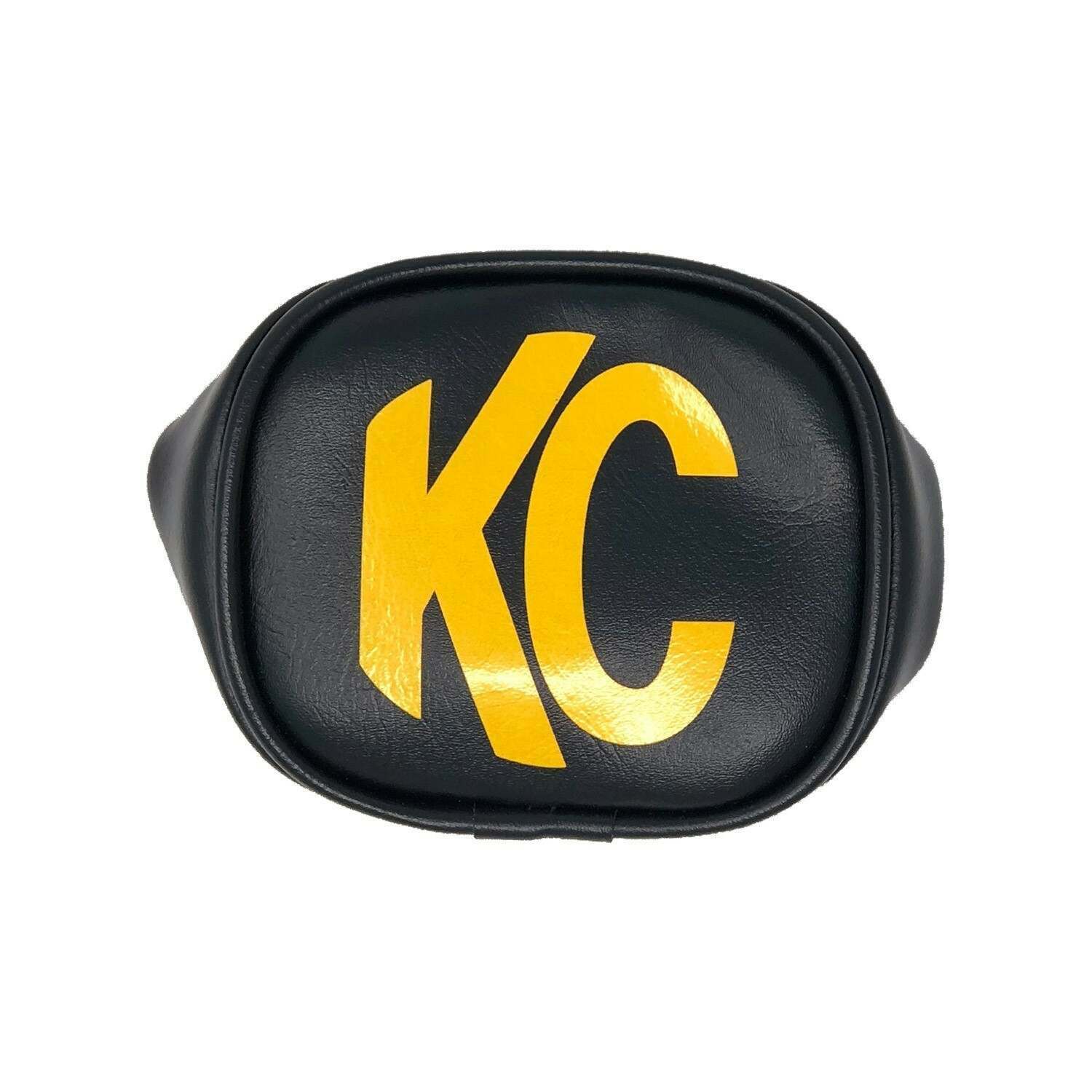 KC HiLites KC Cover: 3" Rectangle (Set / Yellow KC logo) (Universal) - KC5303