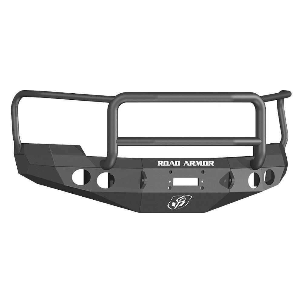 Road Armor Stealth Front Winch Bumper Lonestar Guard - Texture Black WARN M12000, Smittybilt XRC (2008-2010 2500, 3500) - 37205B