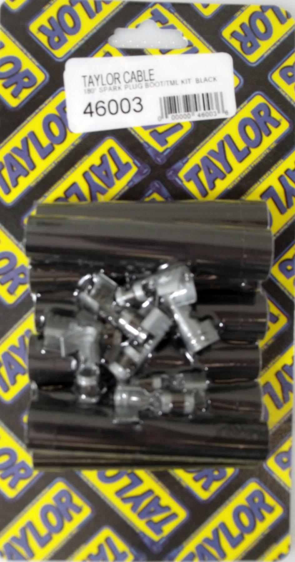 TAYLOR CABLE Spark Plug Boot/Terminal Kit black 180 deg  - 46003