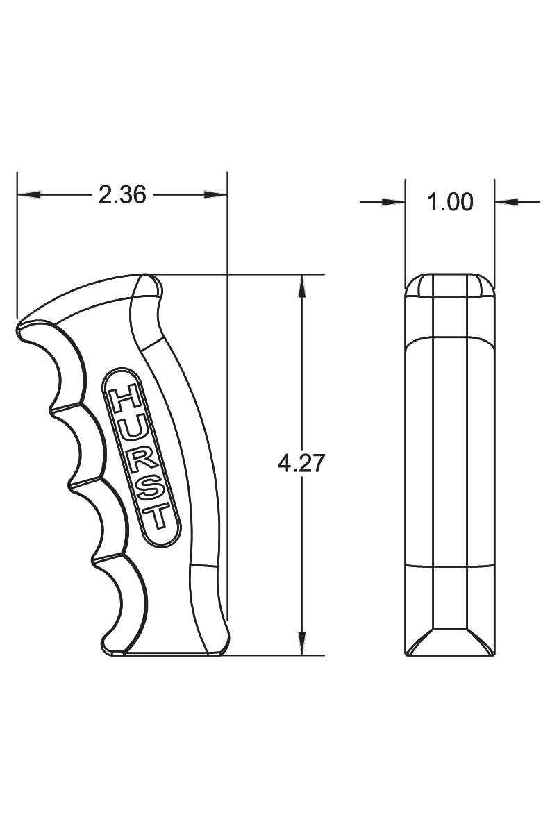 HURST Pistol-Grip Shifter Handle - 1536200