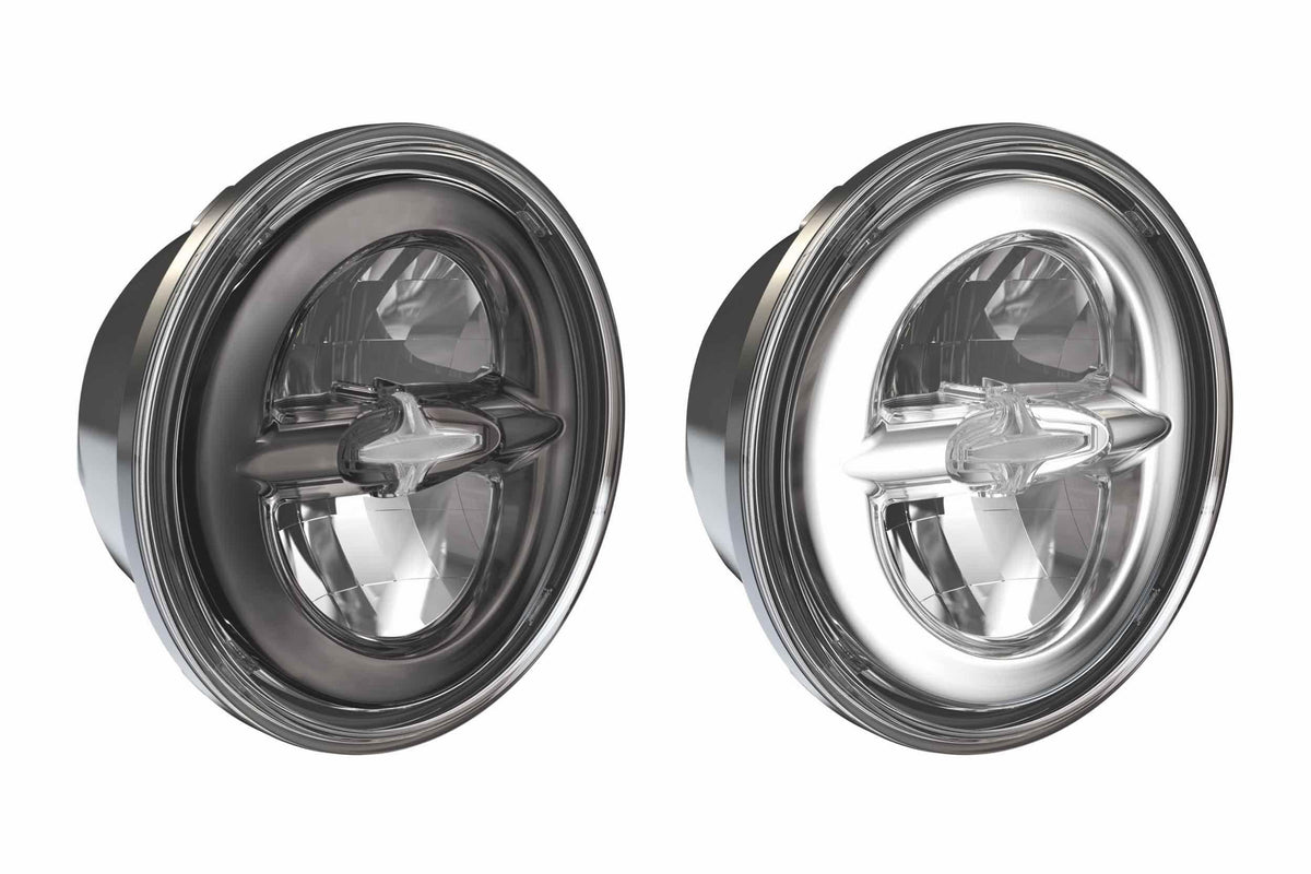 JW Speaker : 8620 - 12V LED Headlight (CHROME) (Universal) - 553011