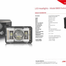 JW Speaker : 8800 EV2 12/24V Lowbeam SAE/ECE (RHT / BLACK) (Universal) - 552551