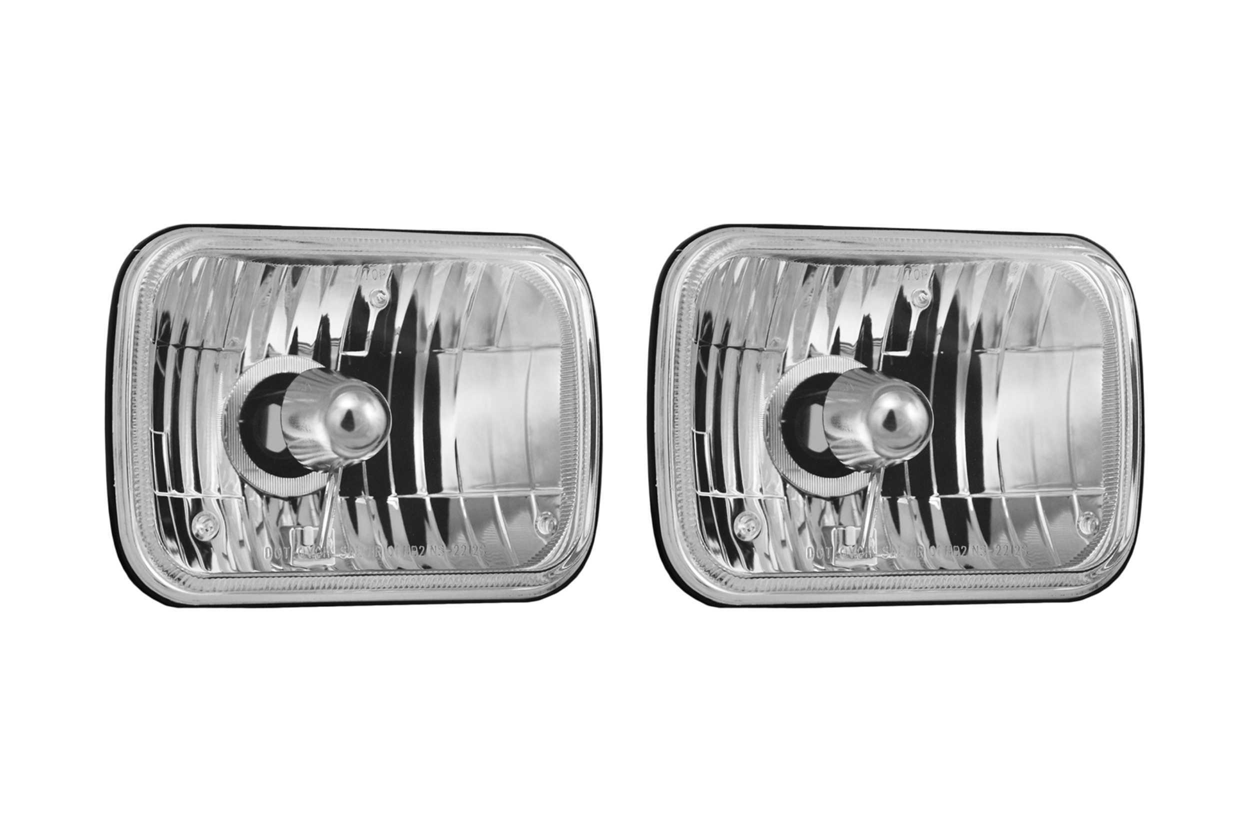 Vision X  Halogen Headlights: (Set / 5x7" Rectangle / Chrome) (Universal) - VX-57