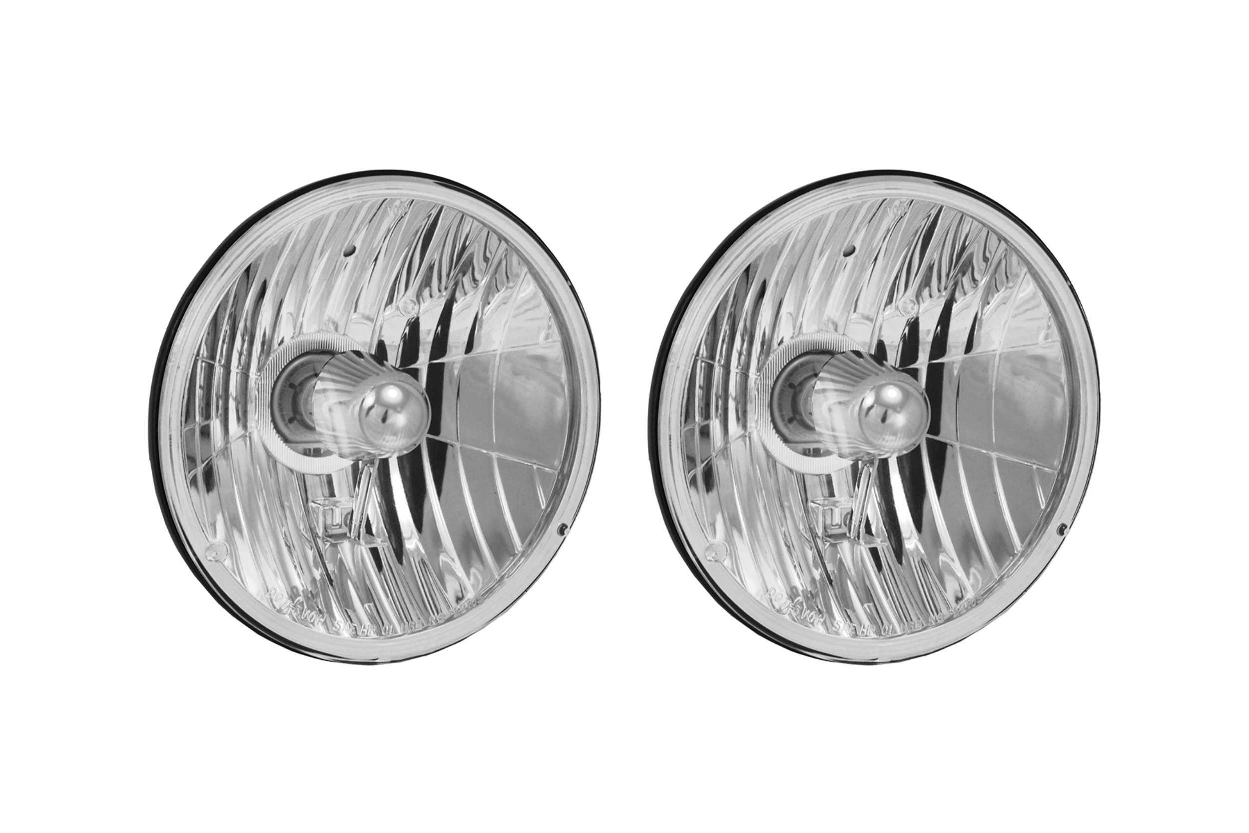 Vision X  Halogen Headlights: (Set / 7" Round / Chrome) (Universal) - VX-7RD