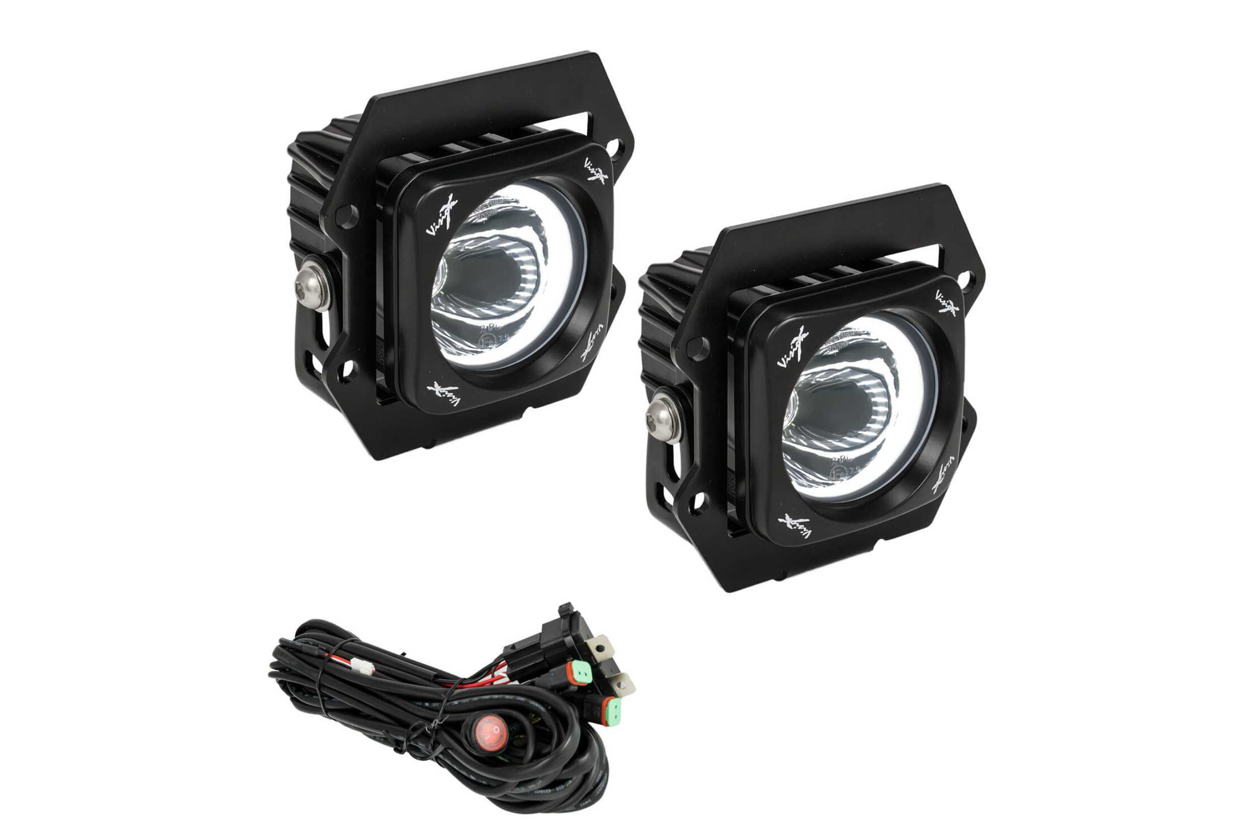 Vision X  LED Fog Light System: Ford Ranger (19+) (2x Optimus Square Pods) (Ford Ranger (19+)) - XIL-OE19FRAOP