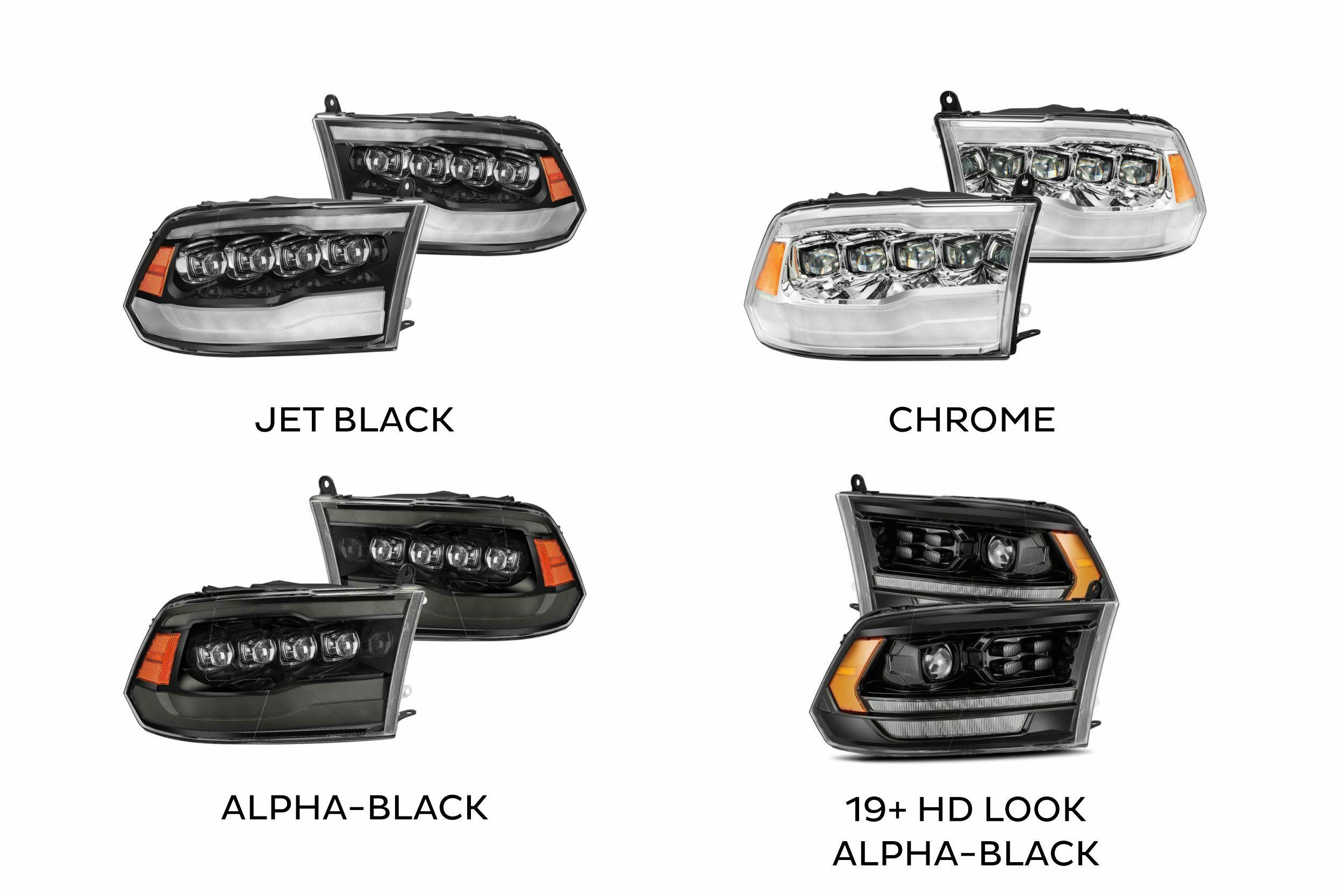 AlphaRex Adapter: Dodge Ram (09-18) for trucks with OEM Quad/Dual Headlights (each) (Dodge Ram (09-18)) - AXHL-DR13-PP2HD-CVT-2PC