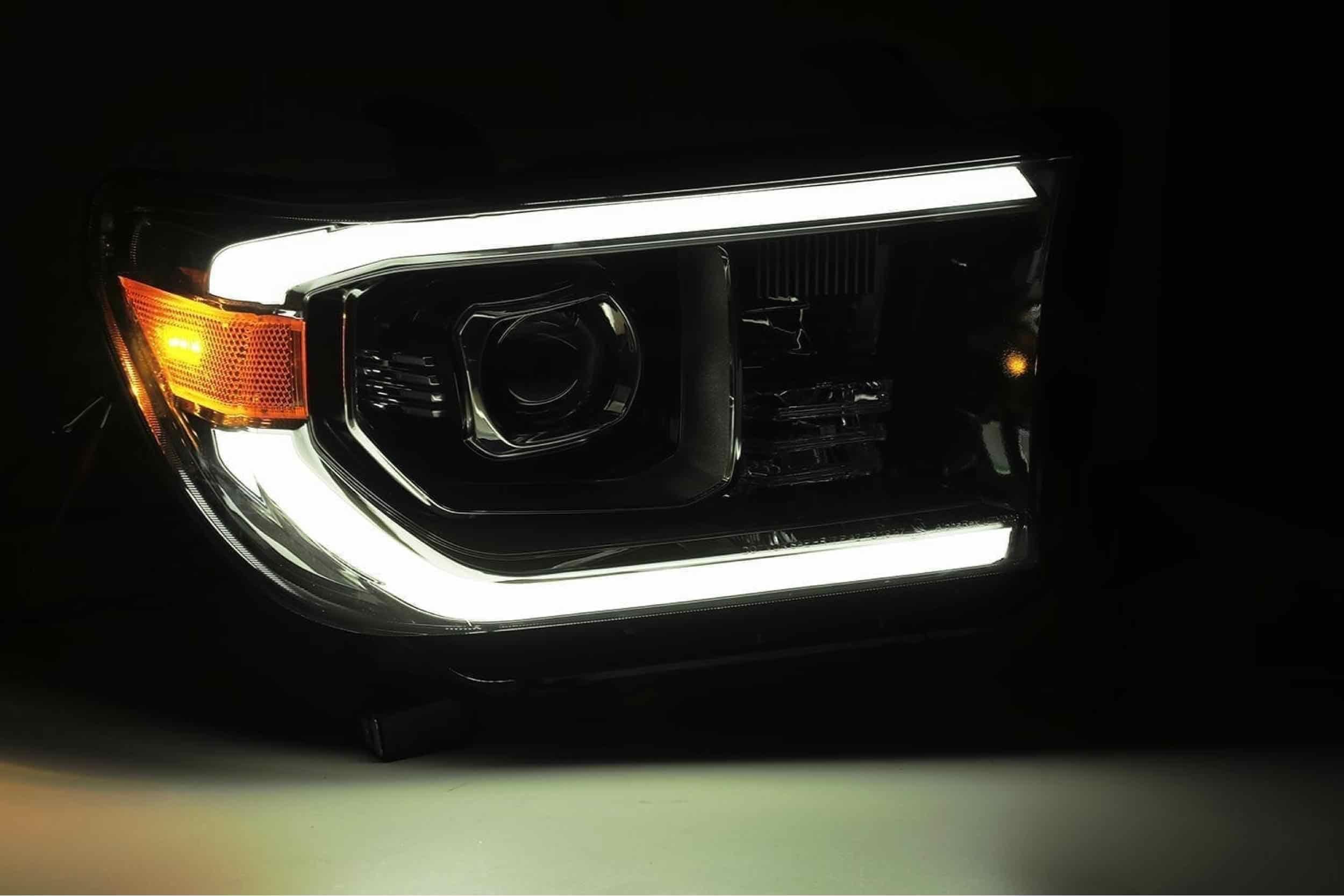 AlphaRex ARex Luxx LED Headlights: Toyota Tundra (07-13) - Black w/ Adj (Set) - 880776