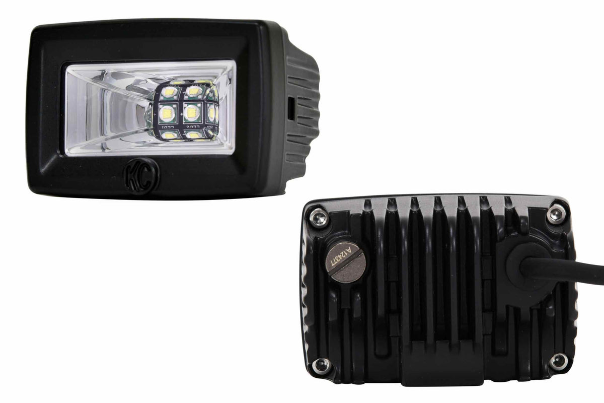 KC HiLites C2 2" LED Pod System: (Pair / Flood Beam / With Harness) (Universal) - KC519