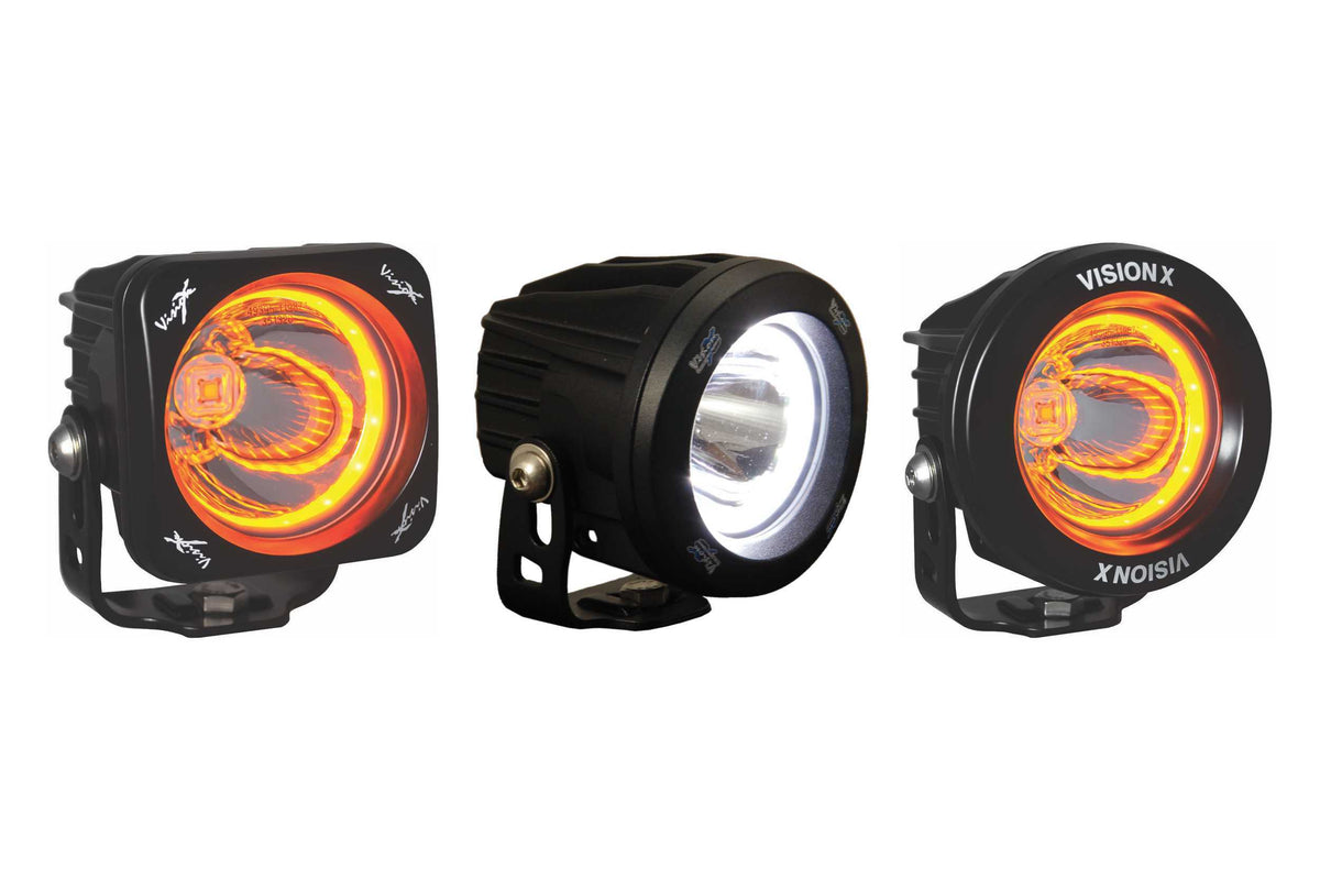 Vision X  Optimus LED Pod: Black / Square (Dual LED / 20 Degree Medium Beam) (Universal) - XIL-OP220