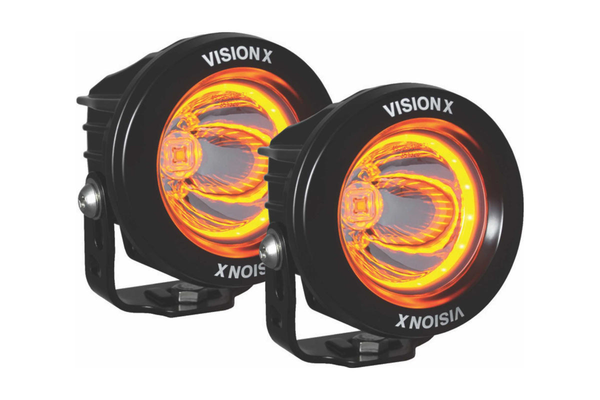 Vision X  Optimus LED Pod: Black / Round (20 Degree Medium Beam) (Universal) - XIL-OPR120