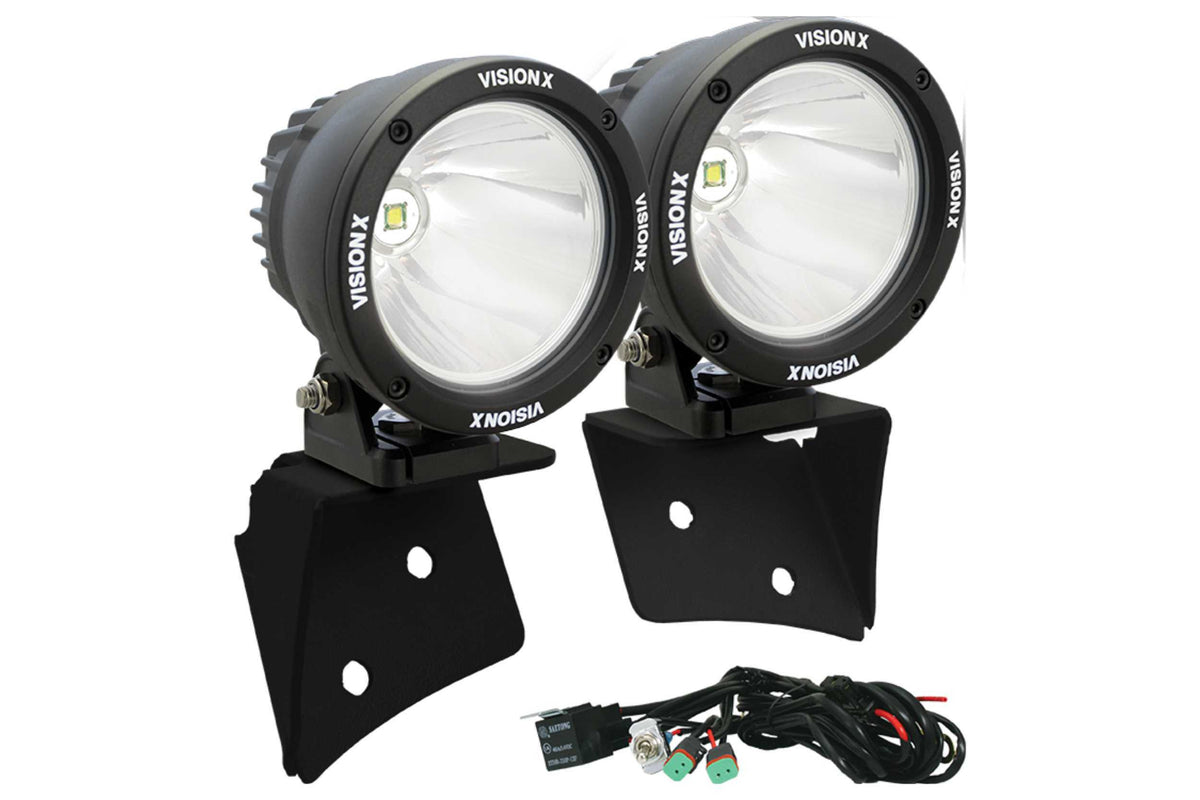 Vision X  A-Pillar LED Lighting System: Jeep JK (07-17) (2x 4.5" Cannon Pods) (Jeep Wrangler (JK)) - XIL-OEA0713JKCPZ1