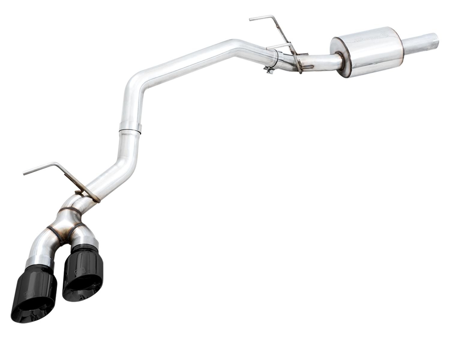 AWE 0FG Single Side Exit Catback Exhaust for 4th Gen RAM 1500 5.7L (without bumper cutouts) - Dual Diamond BlackTips - 3015-33309