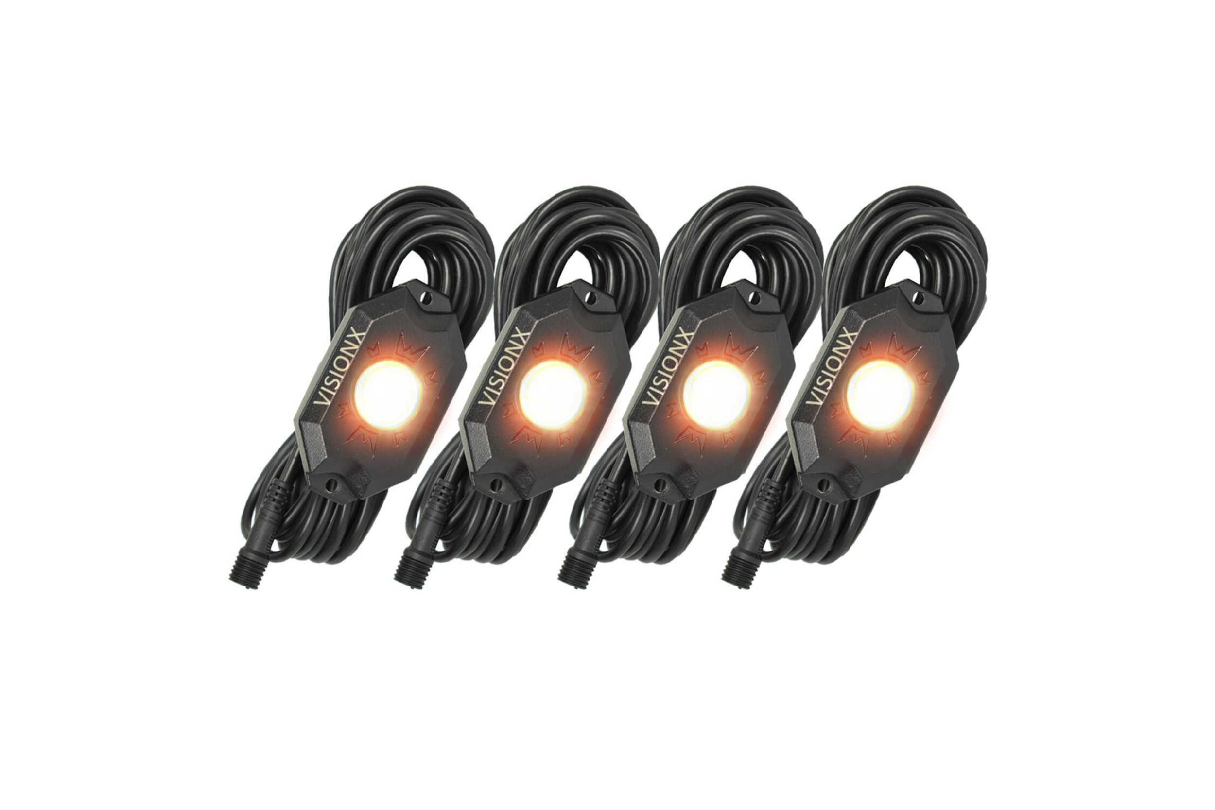 Vision X  LED Rock Light System: (9W / 6 Pod Set / Amber) (Universal) - HIL-RL6A