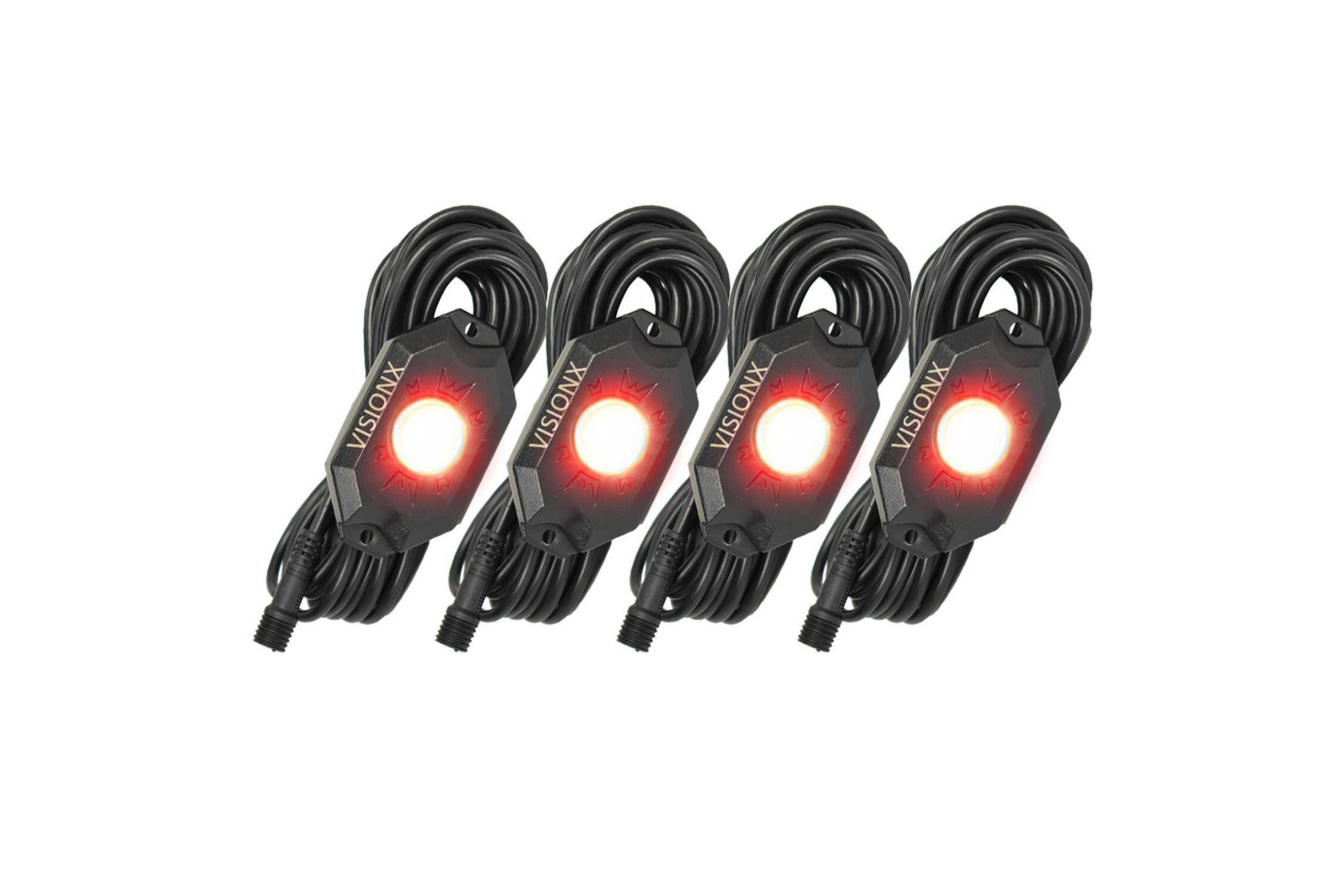 Vision X  LED Rock Light System: (9W / 6 Pod Set / Amber) (Universal) - HIL-RL6A