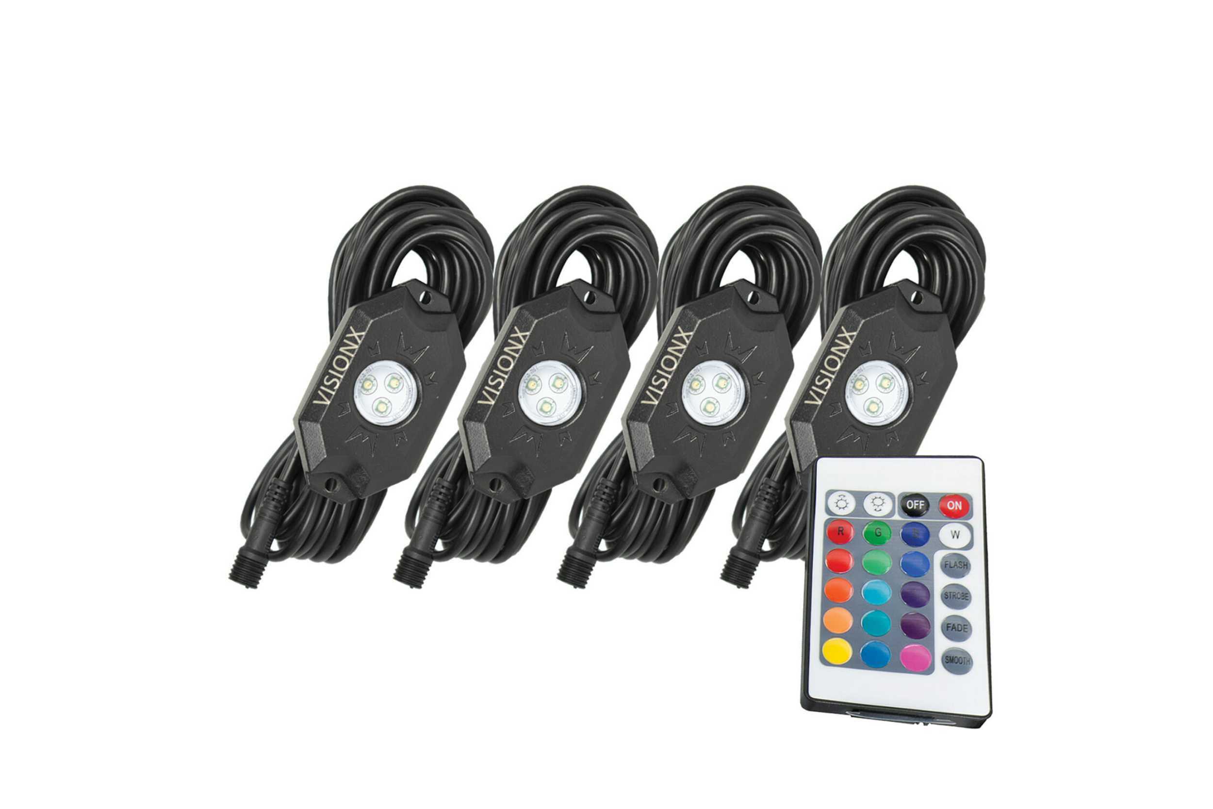 Vision X  LED Rock Light System: (9W / 6 Pod Set / Amber) (Universal) - HIL-RL6A