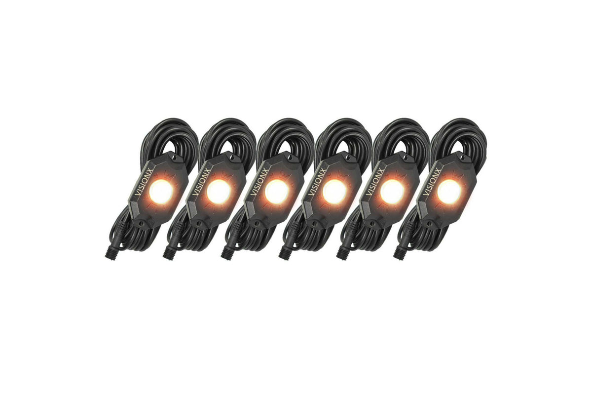 Vision X  LED Rock Light System: (9W / 4 Pod Set / White) (Universal) - HIL-RL4W