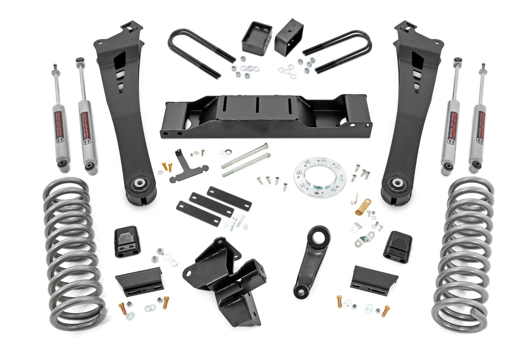 Rough Country 5in Dodge Radius Arm Suspension Lift Kit w/ AISIN Transmission (19-20 Ram 3500 4WD; Diesel) - 37830