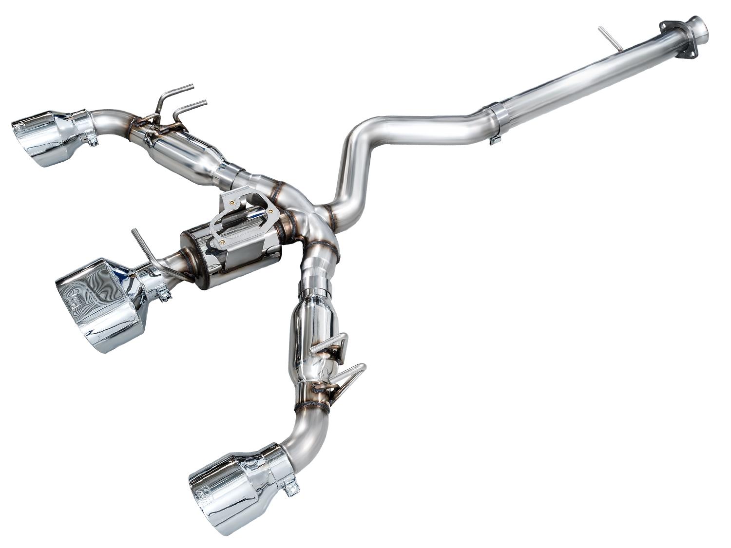AWE Track Edition Exhaust - Chrome Silver Tips (2022+ GR Corolla) - 3020-52472