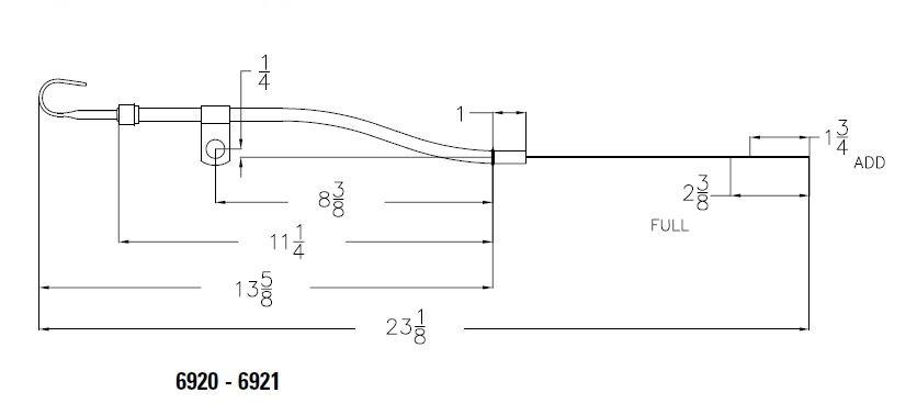 Mr. Gasket 6921 Oil Dipstk,Ford 351W