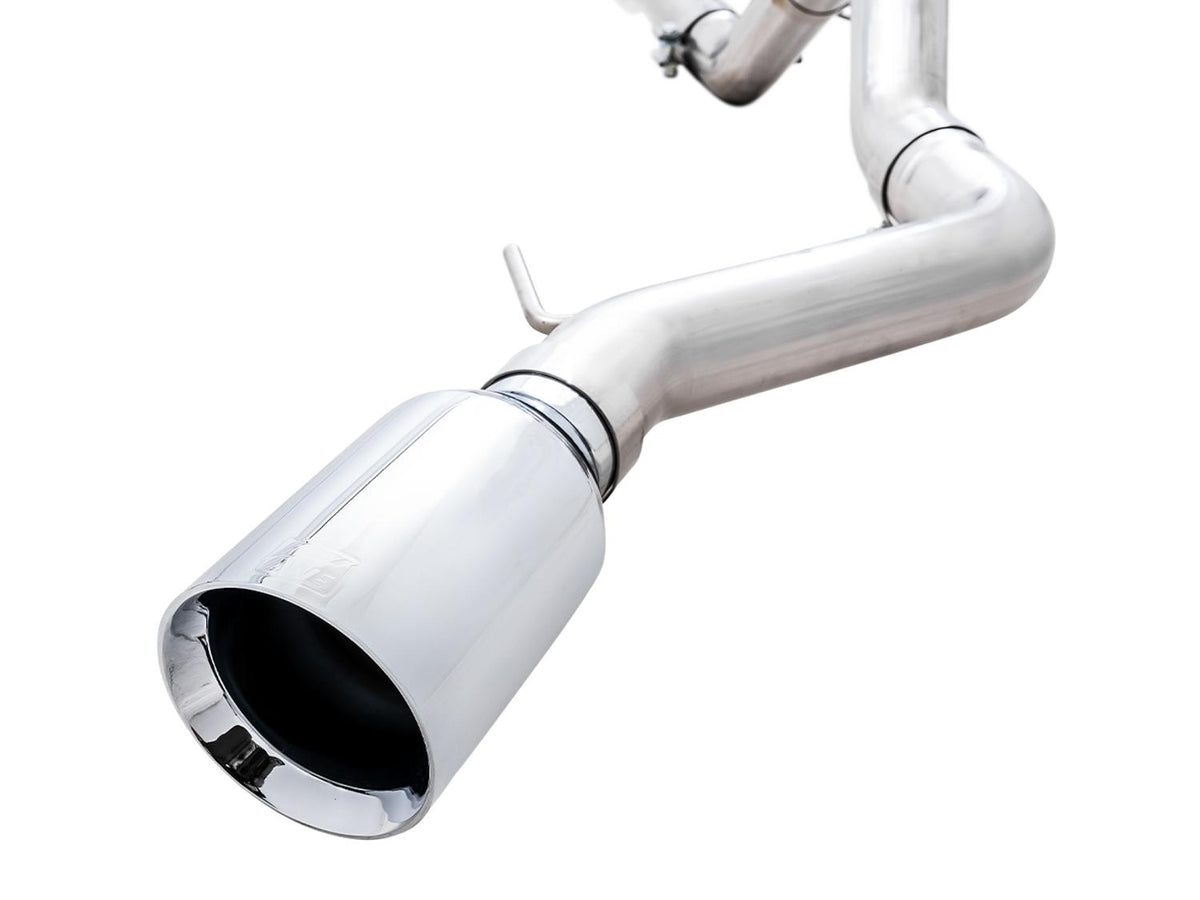 AWE 0FG 3" Catback Exhaust with BashGuard (2021-2025 Ford Bronco 2.3L / 2.7L) - Single 5" Chrome Silver Tip - 3015-22789