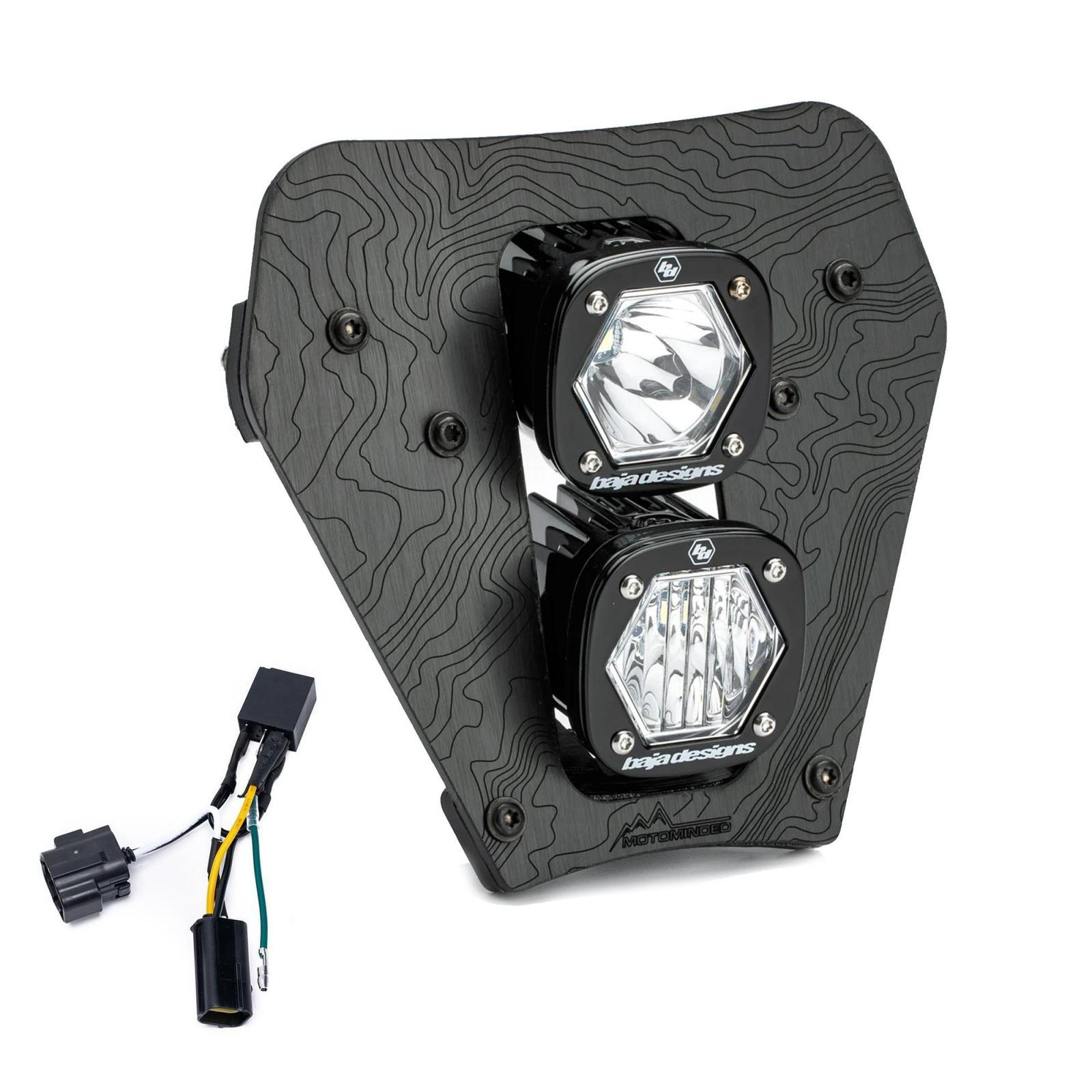 Baja Designs Ktm Dual S1 "Gemini" (D/C) Led Headlight Kit W/ Hi-Low Harness (2024-2025 350 EXC-F, 500 EXC-F) - 38-7014