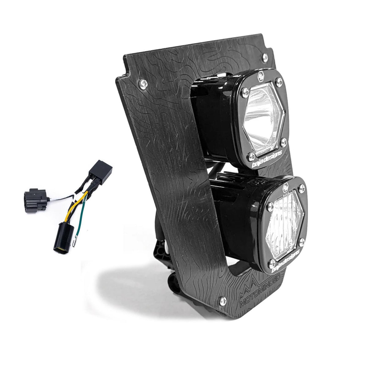 Baja Designs Husqvarna Dual S1 "Gemini" (D/C) Led Headlight Kit W/ Hi-Low Harness (2024-2025 FE350S, FE501S) - 38-7018