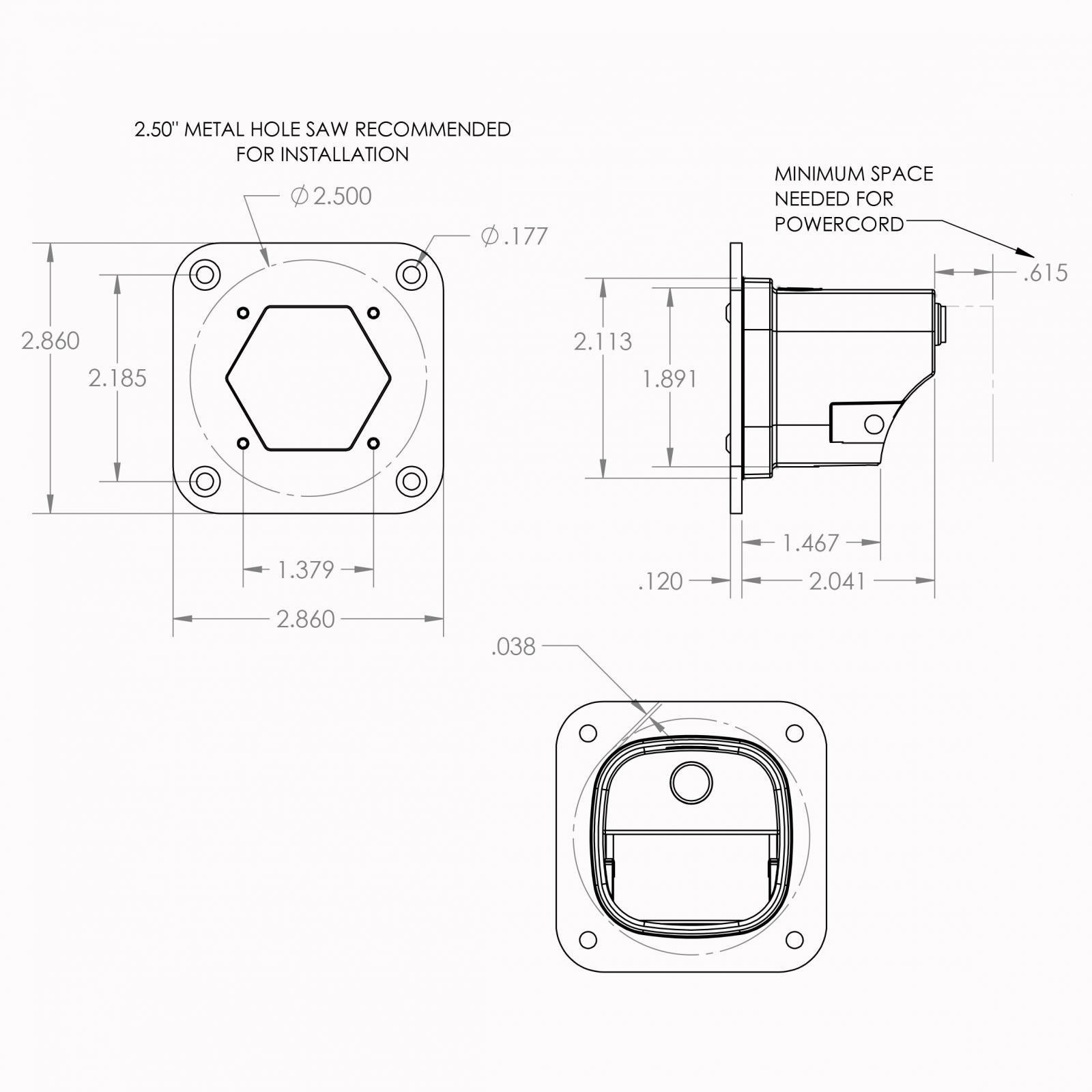 Baja Designs S1 Flush Mount Work/Scene LED White Baja Designs - 381006wt