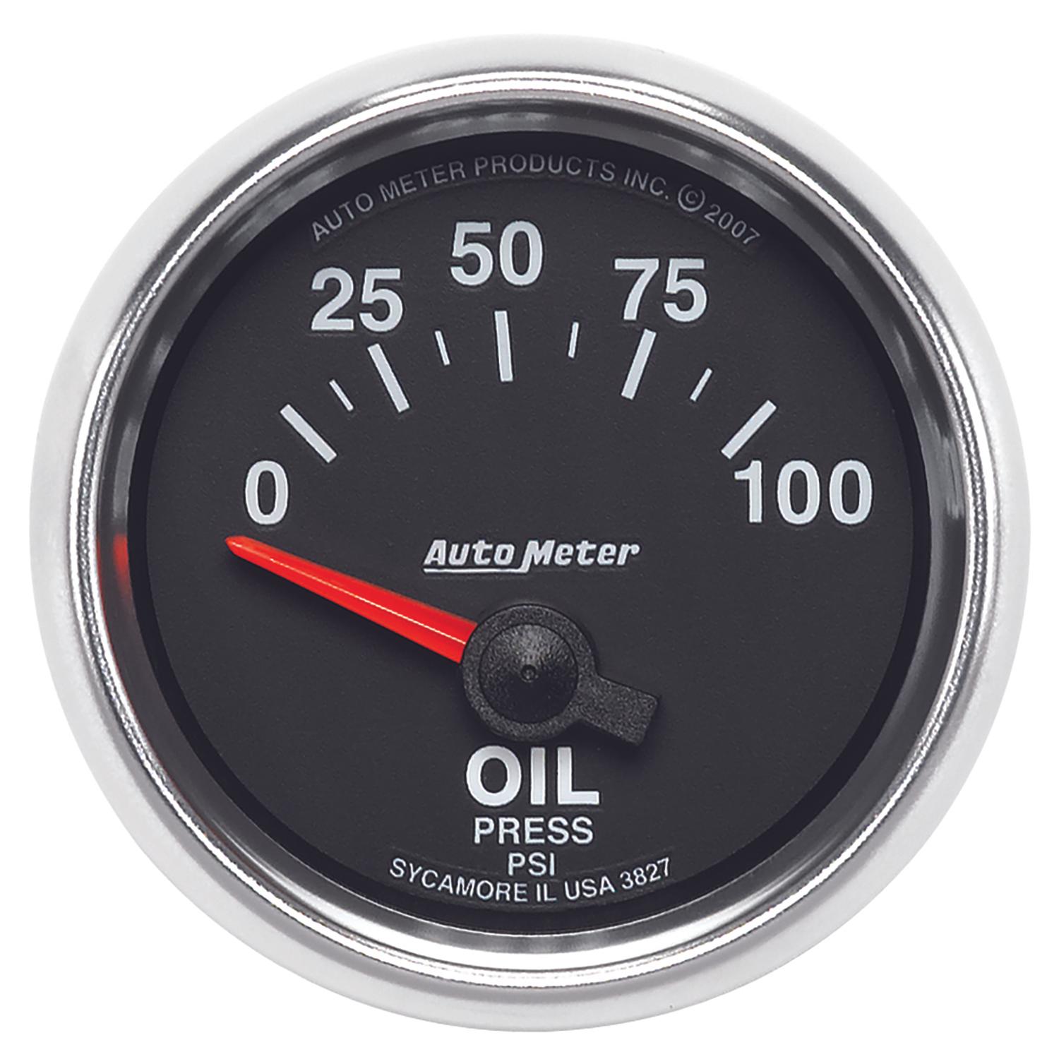 Auto Meter 2-1/16" OIL PRESSURE, 0-100 PSI, GS - 3827
