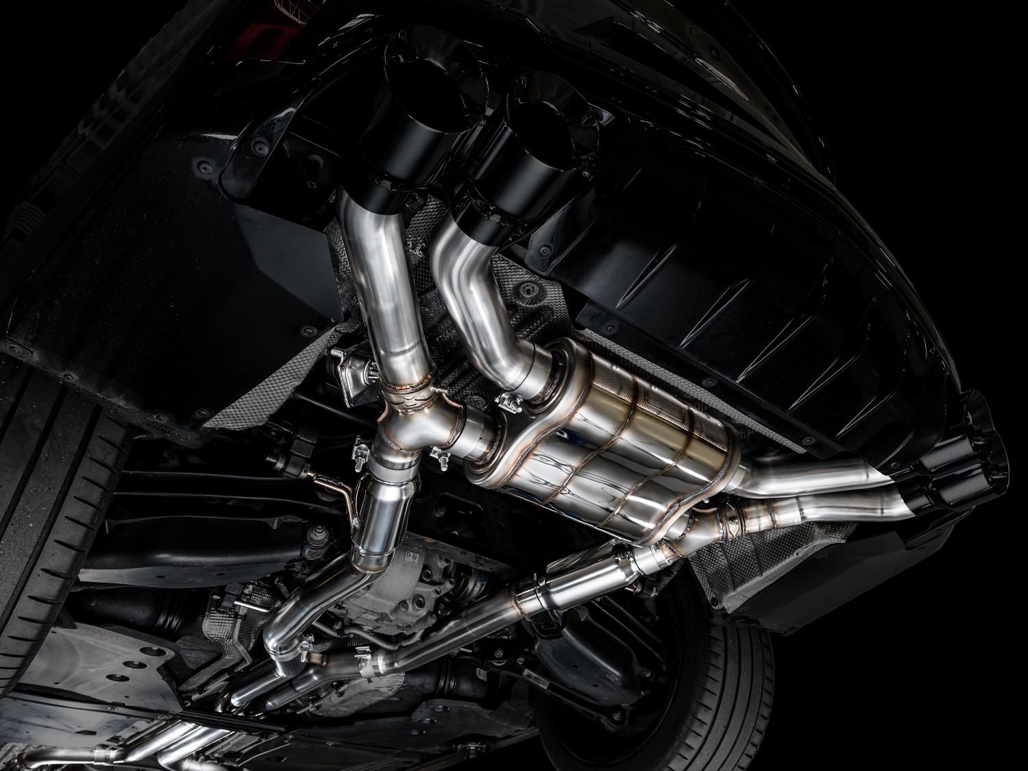 AWE SwitchPath™ Exhaust for Cadillac CT4-V Blackwing - Diamond Black Tips - 3025-43436