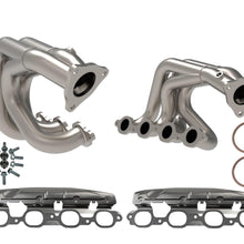 AFE Twisted Steel 1-7/8 IN to 2-3/4 IN 304 Stainless Headers w/ Titanium Coat Finish (Chevrolet Corvette (C8) 20-25 V8-6.2L) - 48-34148-T