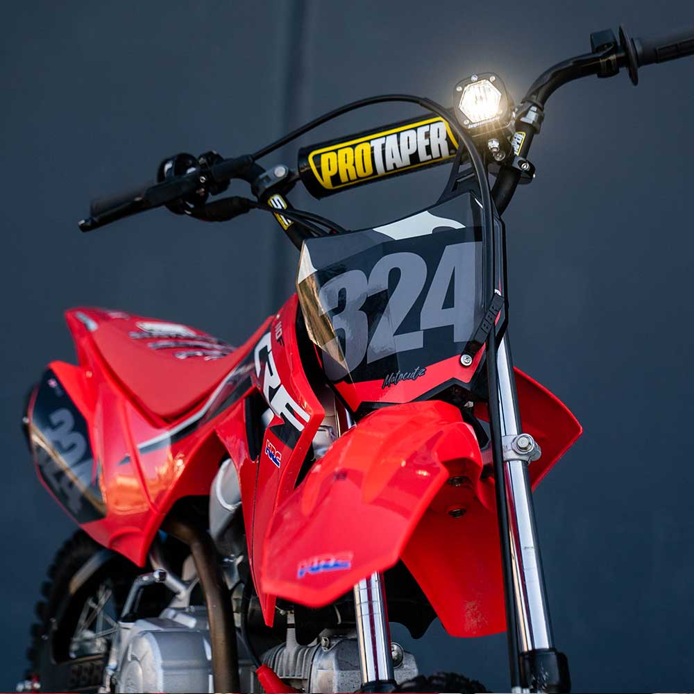 Baja Designs Electric Start Pit Bike S1 Moto Kit Clear Wide Cornering Baja Designs - 387002