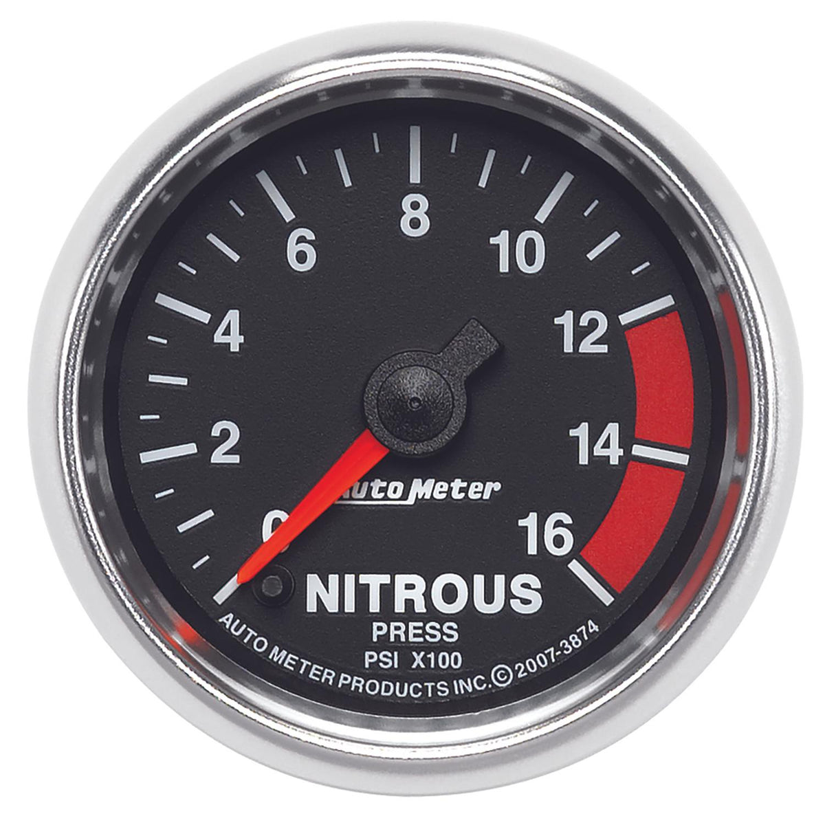 Auto Meter GS Series 2 1/16" 0-16psi Nitrous Pressure Gauge