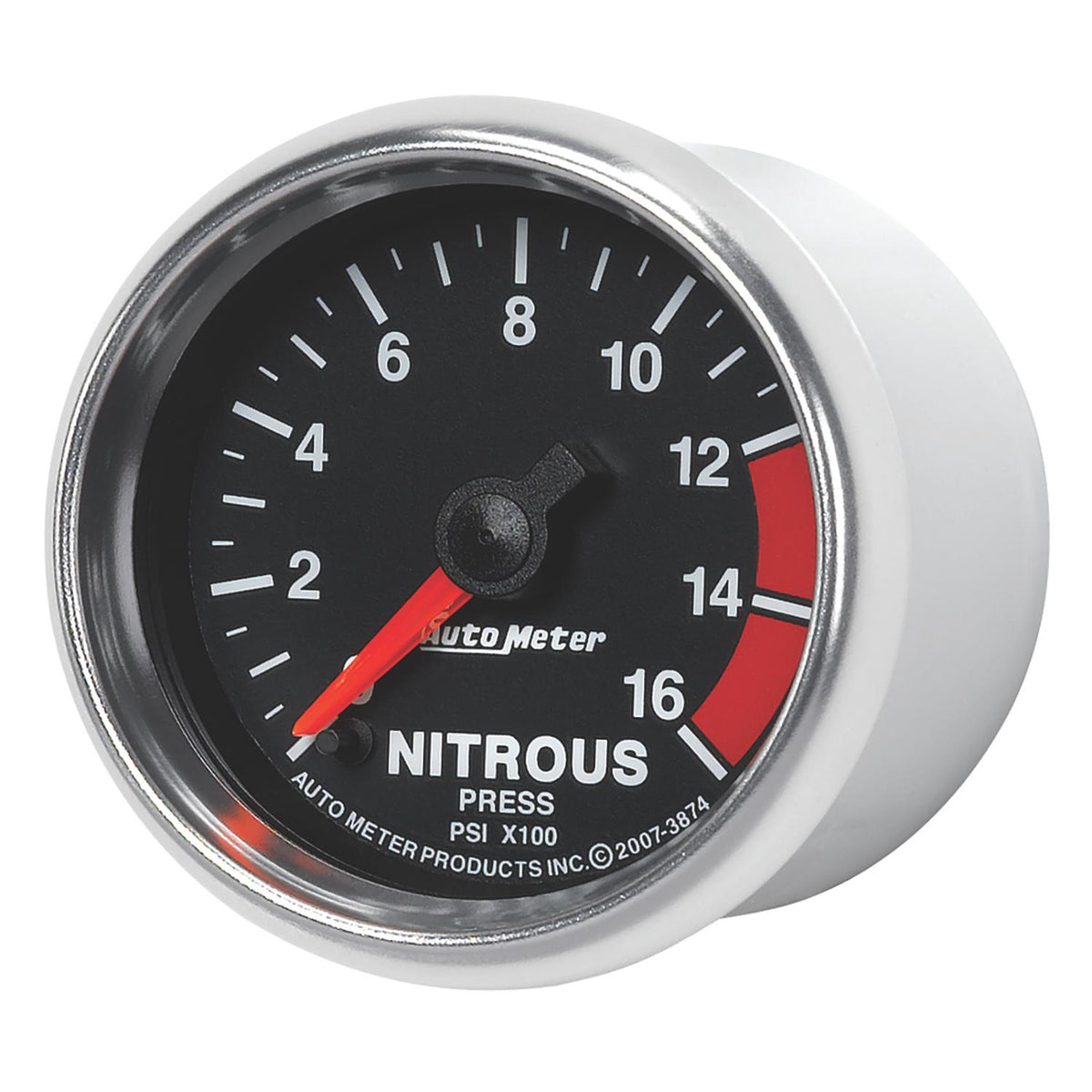 Auto Meter GS Series 2 1/16" 0-16psi Nitrous Pressure Gauge