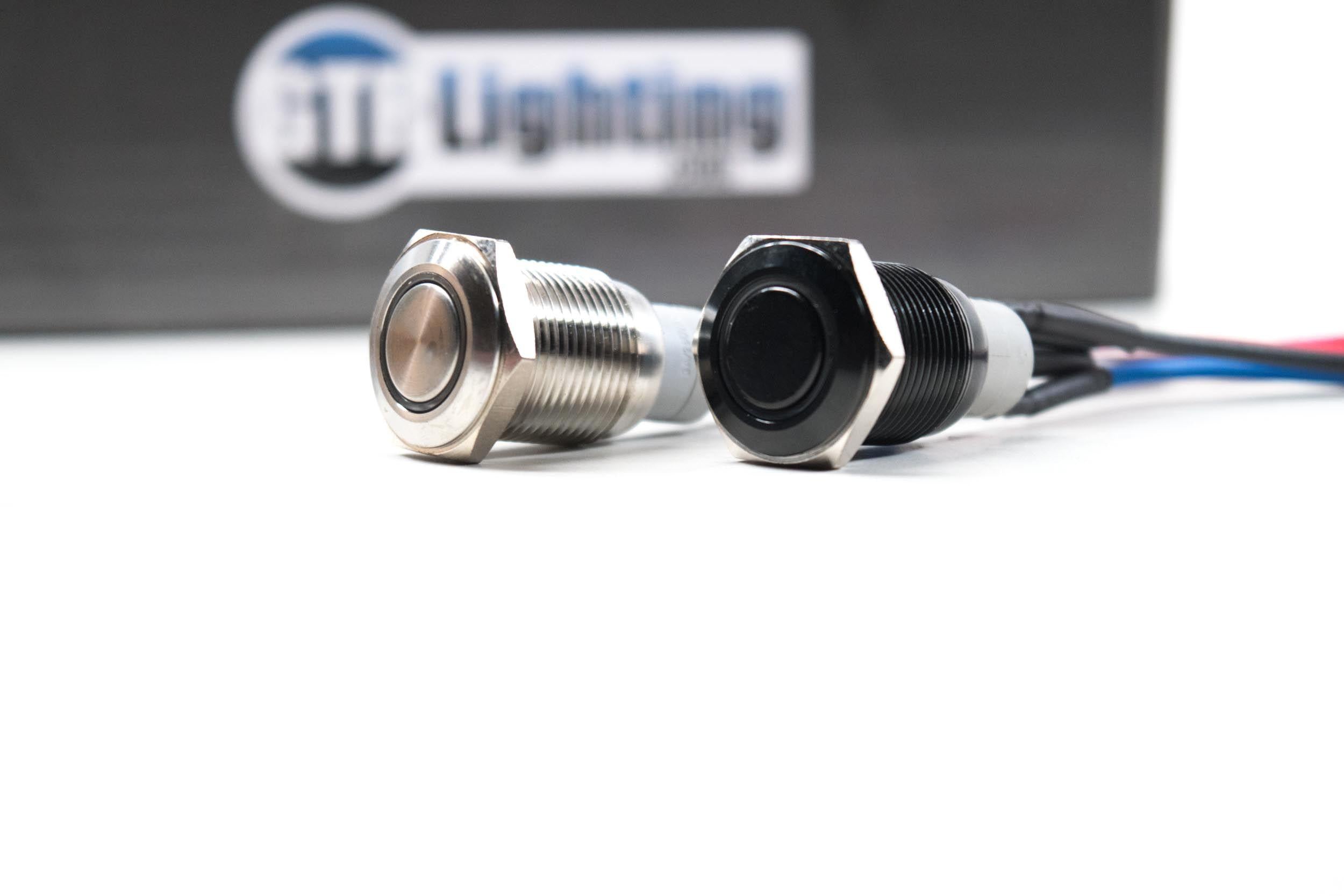 GTR Lighting Switch: GTR Halo (Black/Latching/Blue LED) (Universal) - GTR.H050