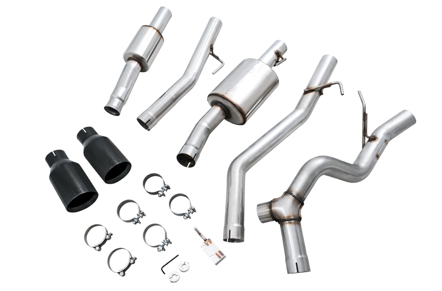 AWE Tread Edition Catback Dual Exhaust for Jeep JT 3.6L - Diamond Black Tips (2020-2021 Jeep Gladiator) - 3015-33101