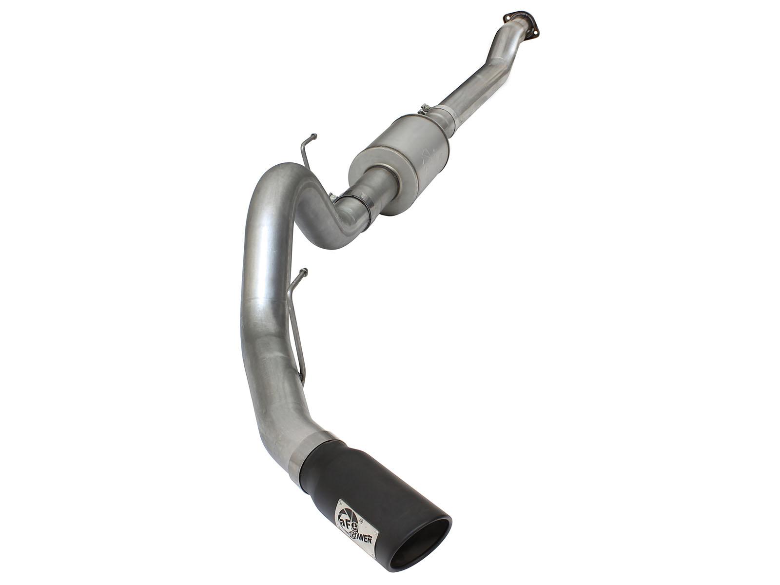AFE ATLAS 4 IN Aluminized Steel Cat-Back Exhaust System w/ Muffler & Black Tip (2015-2020 F-150, F-150) - 49-03069-B