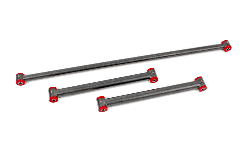BMR Fabrication Rear suspension kit, on-car adjustable, poly TCA001, PHR002 Black Hammertone (1982-2002 3rd Gen F-Body) - RSK032H