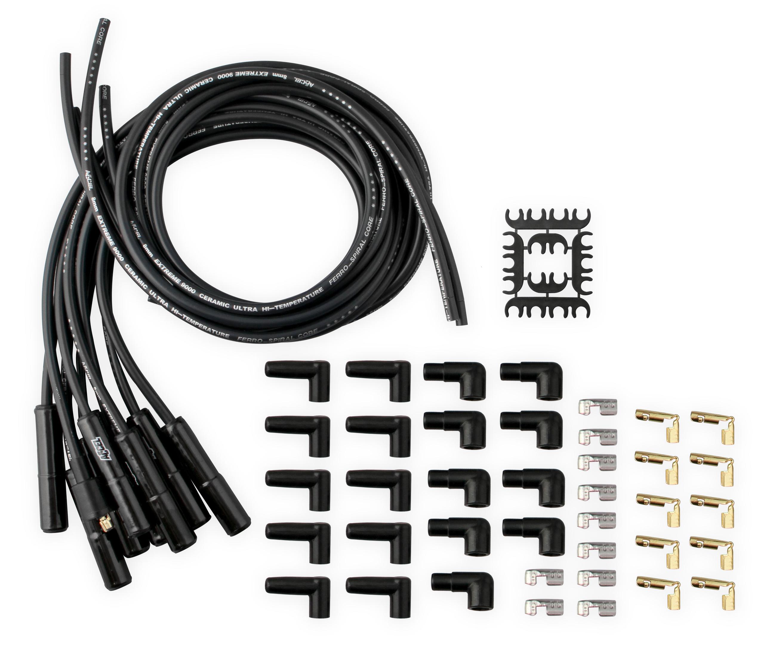 Accel Uni Ceramic 180 Boots Wire Kit - Black () - 9000Ck